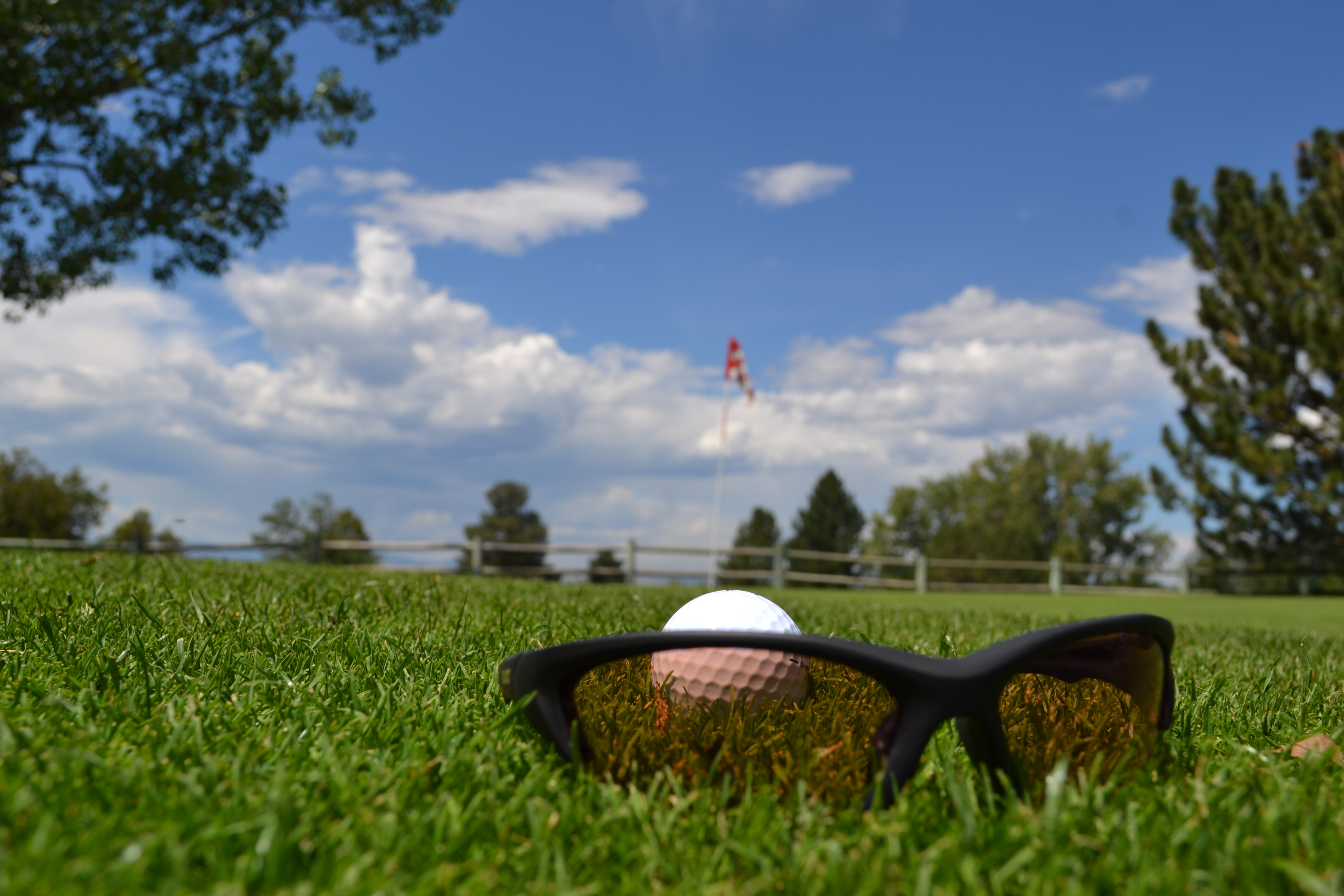 Polarized sunglass lens for golf.